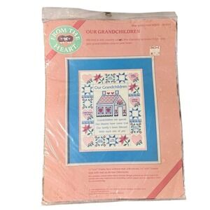 Vtg Dimensions Our Grandchildren Stamped Cross‎ Stitch Kit 1988 New Deadstock